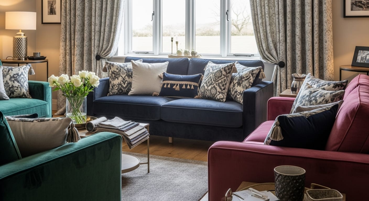 In The Living Room , Choosing Asombroso And Soft Furnishings